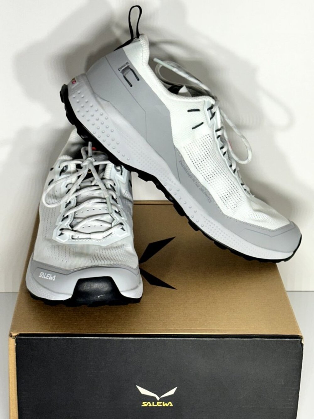 Salewa Pedroc Air Women's Size 7.5 Lightweight Hiking Cold White Light Grey NEW